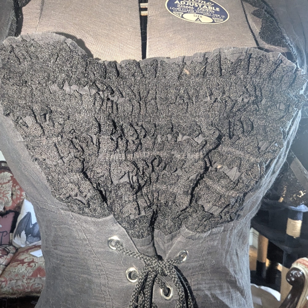 Lip Service Black Y2K Rosary's Garden Mini Dress Vintage Goth RARE - Picture 2 of 10
